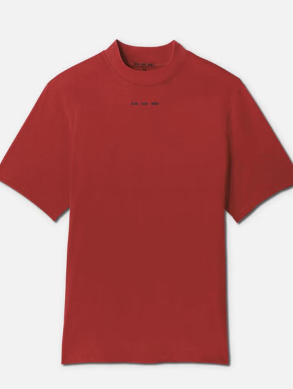 Sun Day Red by Tiger Woods Men's Red Fermi Mock Golf Shirt - Size - Small